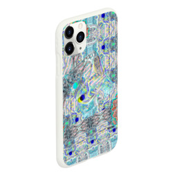 Чехол для iPhone 11 Pro Max матовый Абстракция фиона - фото 2