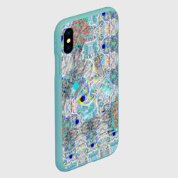 Чехол для iPhone XS Max матовый Абстракция фиона - фото 2
