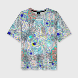 Женская футболка oversize 3D Абстракция фиона