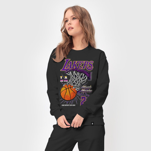 Женский костюм хлопок с принтом LA Lakers Kobe, вид сбоку #3