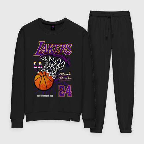 Женский костюм хлопок с принтом LA Lakers Kobe, вид спереди #2