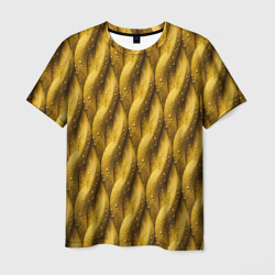 Мужская футболка 3D Сочная текстура из плетеного банана