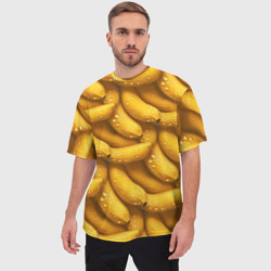 Мужская футболка oversize 3D Сочная текстура из бананов - фото 2