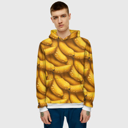 Мужская толстовка 3D Сочная текстура из бананов - фото 2