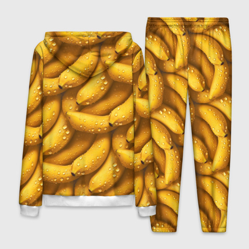 Мужской костюм 3D Сочная текстура из бананов, цвет белый - фото 2