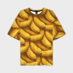 Мужская футболка oversize 3D Сочная текстура из бананов