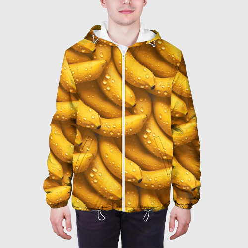 Мужская куртка 3D Сочная текстура из бананов, цвет 3D печать - фото 4