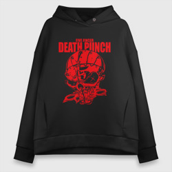 Женское худи Oversize хлопок Five Finger Death Punch череп