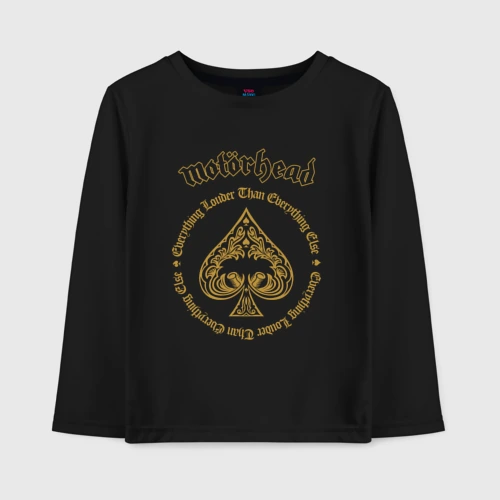 Детский лонгслив хлопок Motorhead золотой