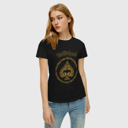 Женская футболка хлопок Motorhead золотой - фото 2