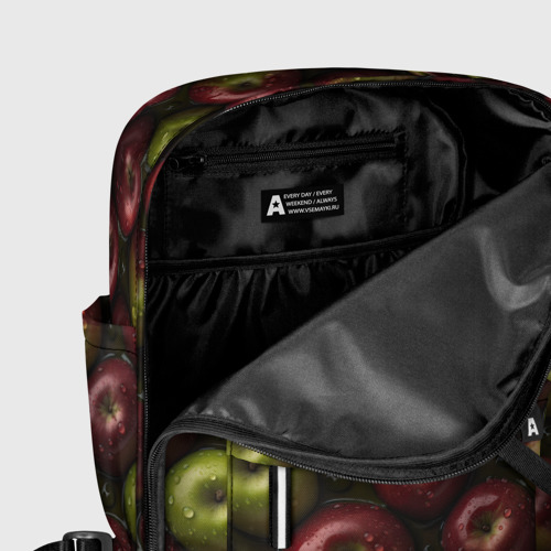 Женский рюкзак 3D с принтом Сочная текстура из яблок, фото #5