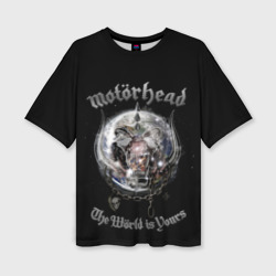 Женская футболка oversize 3D Motorhead планета