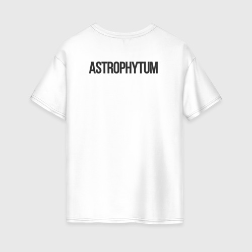 Женская футболка хлопок Oversize Astro-logo, цвет белый - фото 2