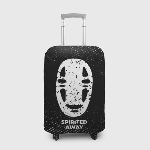 Чехол для чемодана 3D Spirited Away с потертостями на темном фоне, цвет 3D печать