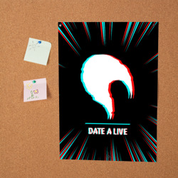 Постер Символ Date A Live в стиле glitch на темном фоне - фото 2