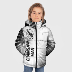 Зимняя куртка для мальчиков 3D Chainsaw Man glitch на светлом фоне: по-вертикали - фото 2