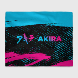 Плед 3D Akira - neon gradient: надпись и символ
