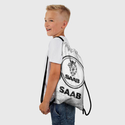 Рюкзак-мешок 3D Saab с потертостями на светлом фоне - фото 2