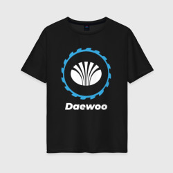 Женская футболка хлопок Oversize Daewoo в стиле Top Gear