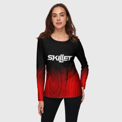 Женский лонгслив 3D Skillet red plasma - фото 2