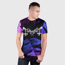Мужская футболка 3D Slim Mayhem neon monstera - фото 2