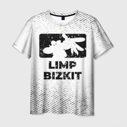 Мужская футболка 3D Limp Bizkit с потертостями на светлом фоне