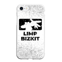 Чехол для iPhone 7/8 матовый Limp Bizkit с потертостями на светлом фоне