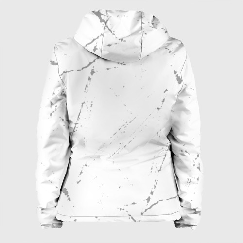 Женская куртка 3D Slipknot glitch на светлом фоне: надпись, символ, цвет белый - фото 2