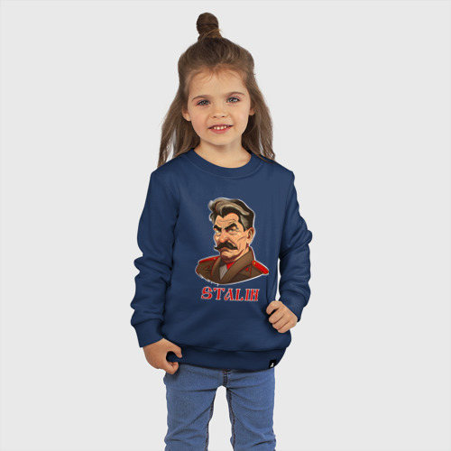 Детский свитшот хлопок с принтом Joseph Vissarionovich Stalin, фото на моделе #1