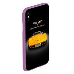 Чехол для iPhone XS Max матовый Американский маслкар Chevrolet Corvette Stingray - фото 2