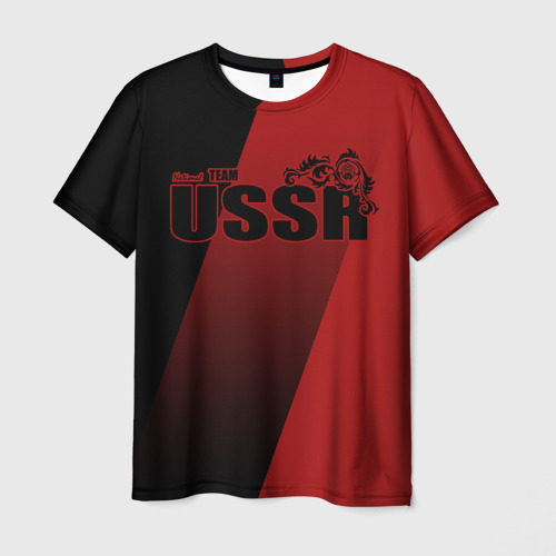 Мужская футболка 3D с принтом USSR team, вид спереди #2