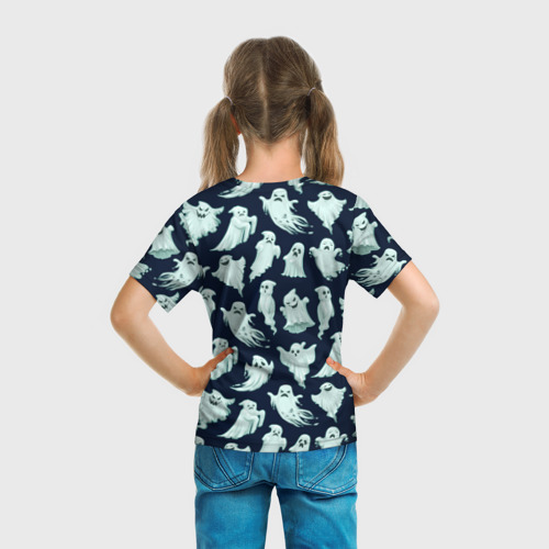 Детская футболка 3D с принтом Phantom, вид сзади #2