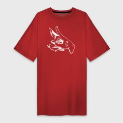 Платье-футболка хлопок Человек-бензопила демон лисы
