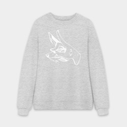 Мужской свитшот oversize без начеса хлопок Человек-бензопила демон лисы