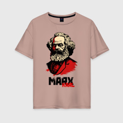Женская футболка хлопок Oversize Karl Marx - 3 цвета