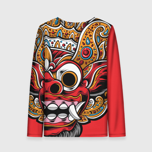 Женский лонгслив 3D Barong - Bali - tattoo, цвет 3D печать - фото 2