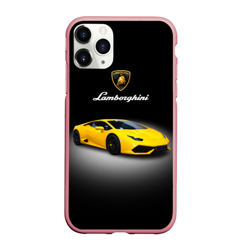 Чехол для iPhone 11 Pro Max матовый Спорткар Lamborghini Aventador, цвет баблгам