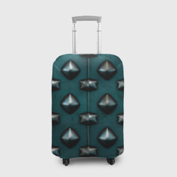 Чехол для чемодана 3D Зелёная шипованная броня