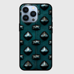 Чехол для iPhone 13 Pro Зелёная шипованная броня