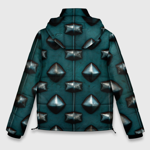 Мужская зимняя куртка 3D Зелёная шипованная броня, цвет черный - фото 2