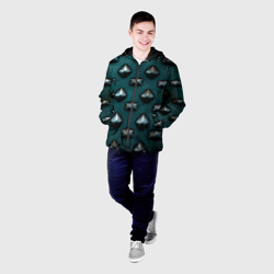 Мужская куртка 3D Зелёная шипованная броня - фото 2