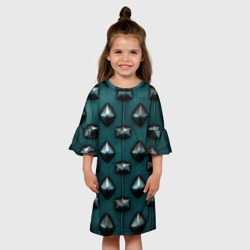 Детское платье 3D Зелёная шипованная броня - фото 2
