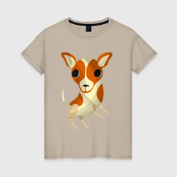 Женская футболка хлопок Басенджи пёс