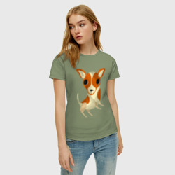 Женская футболка хлопок Басенджи пёс - фото 2