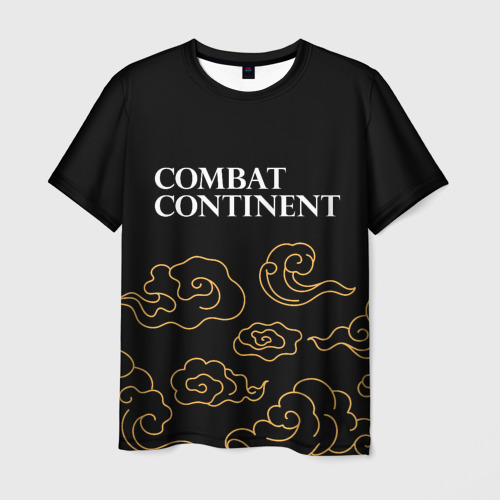 Мужская футболка с принтом Combat Continent anime clouds, вид спереди №1