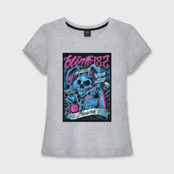 Женская футболка хлопок Slim Blink 182 рок группа