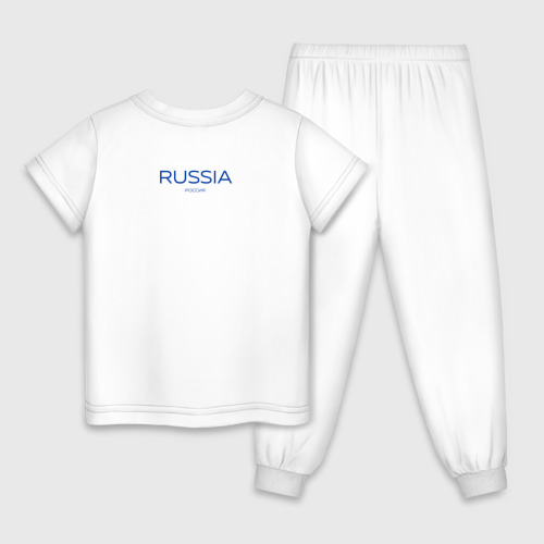 Детская пижама хлопок Россия - Я патриот, цвет белый - фото 2