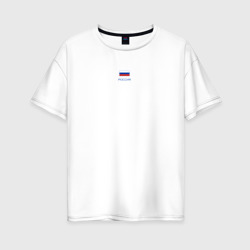 Женская футболка хлопок Oversize Россия - Я патриот