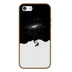 Чехол для iPhone 5/5S матовый Черно-белая галактика