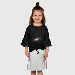 Детское платье 3D Черно-белая галактика - фото 2